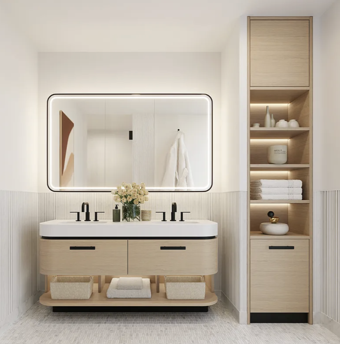 Custom bathroom vanity renovation in The Bronx New York